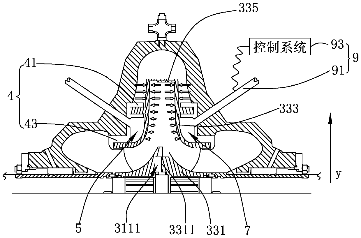 On-line adjustable centrifugal pump and its on-line adjustment method