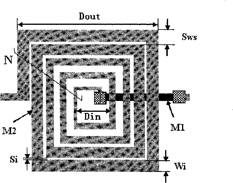 Plane spiral inductor