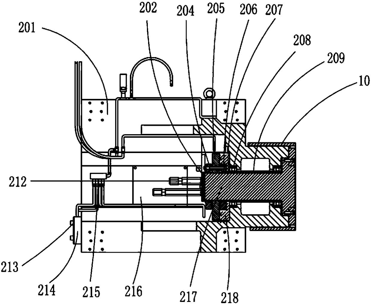 A CNC gear hobbing machine