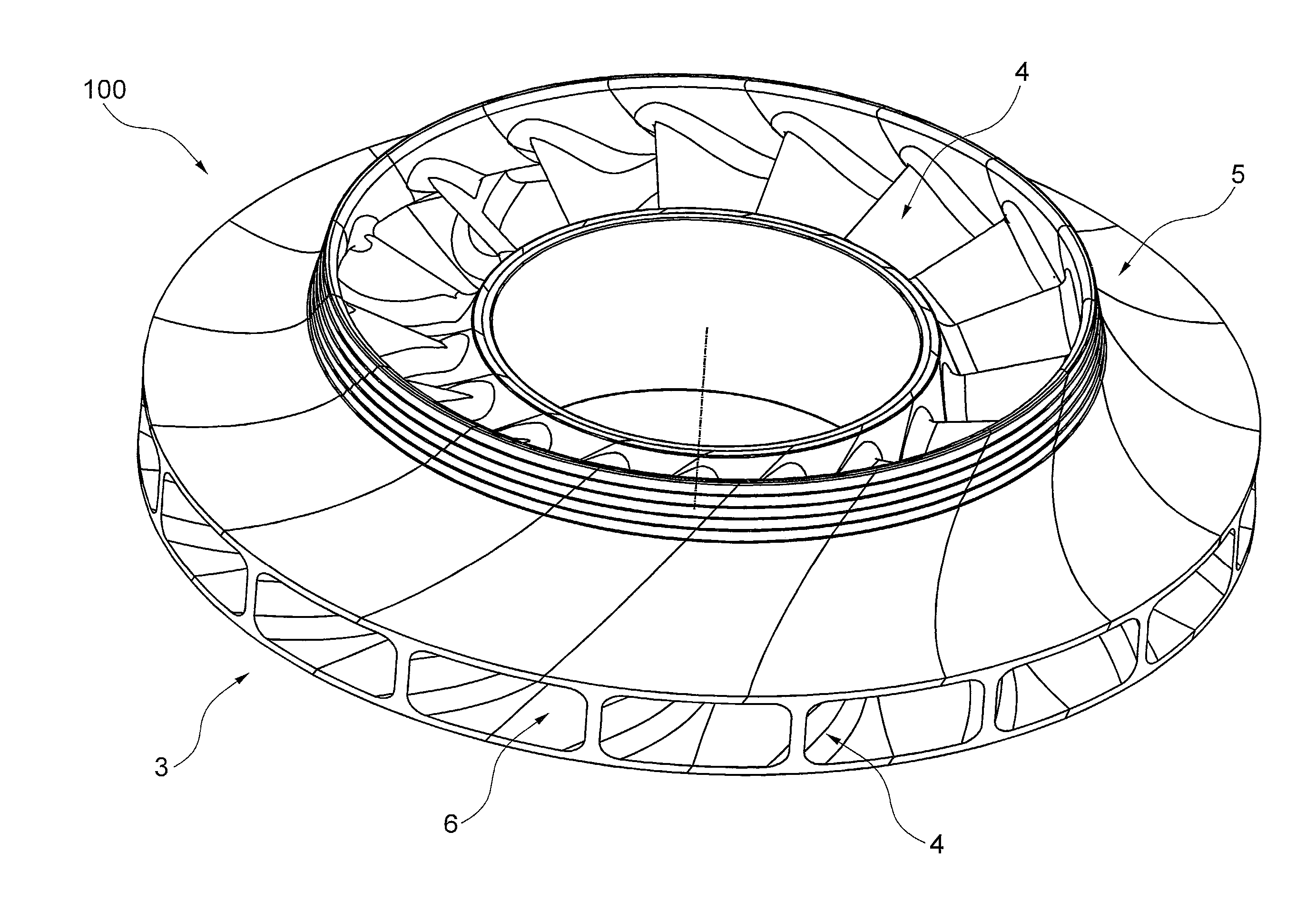 Method for making an impeller from sector segments