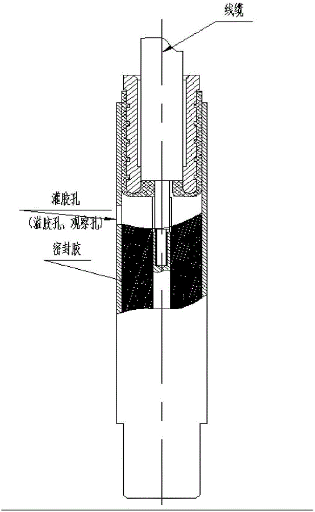 Assembly and encapsulation method of high-frequency elongate contact piece with cable