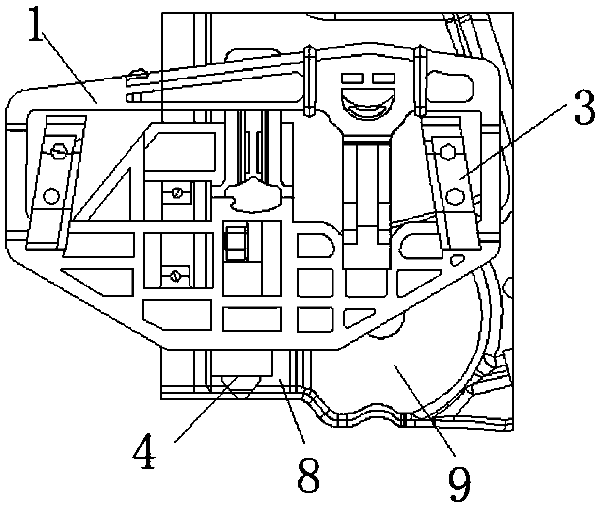 Integrated automobile glass lifting device