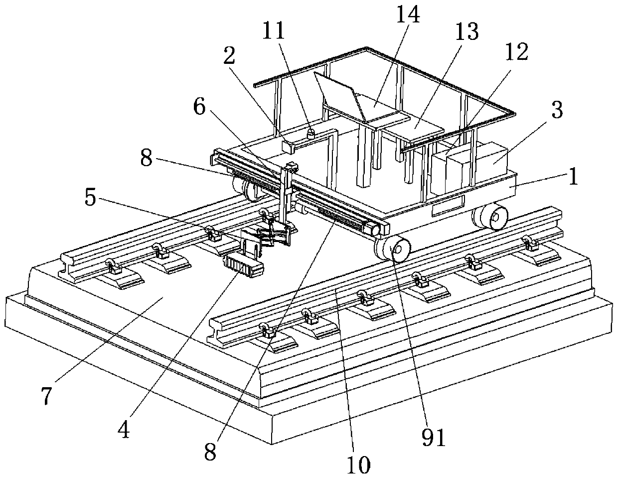 Imaging method and device for realizing automatic track board crack detection