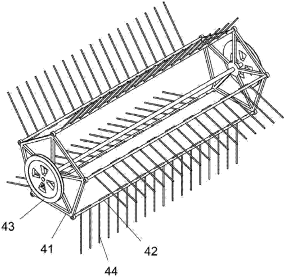 Corn reaping and threshing device