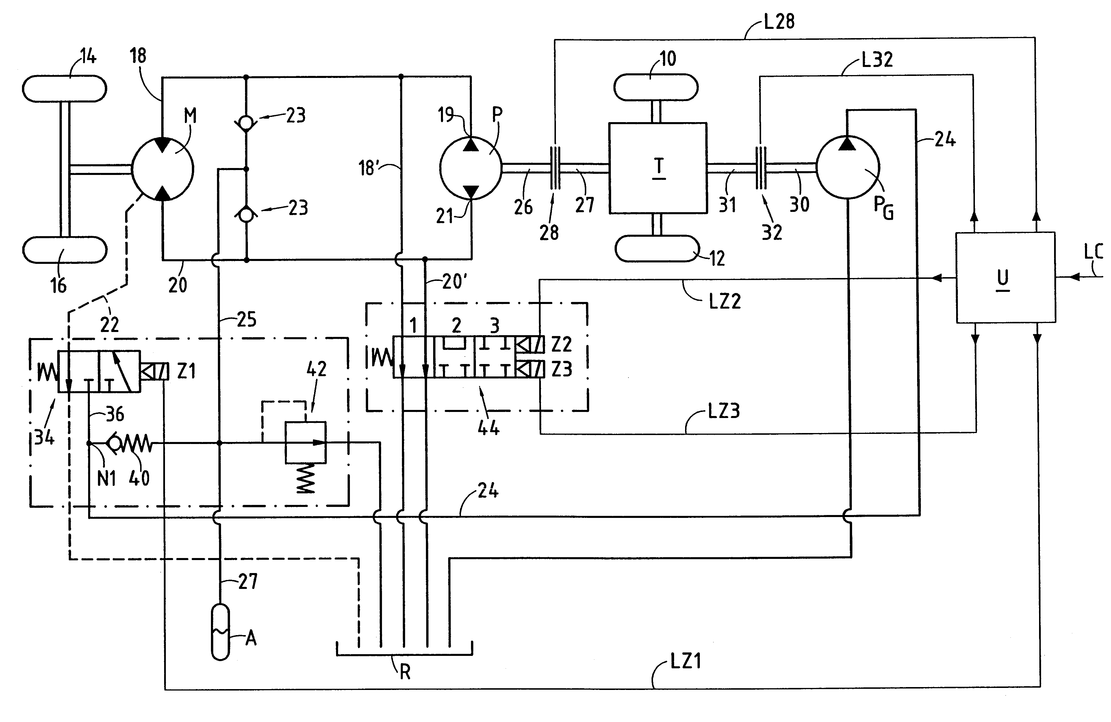 Drive assistance apparatus for a vehicle having a main transmission that is mechanical