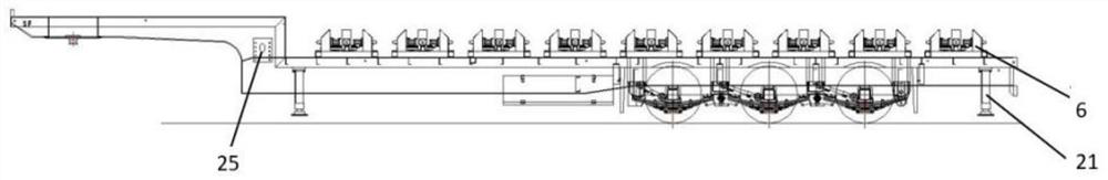 Vehicle-mounted movable telescopic rail type charging and battery replacing equipment