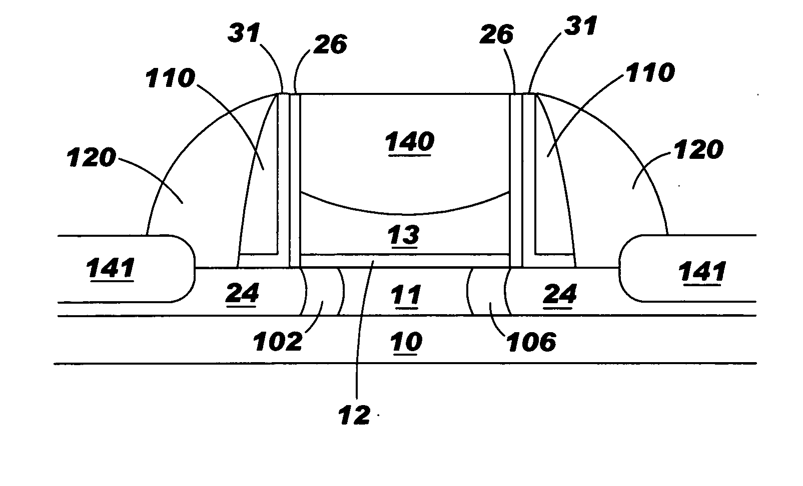 Method to produce transistor having reduced gate height