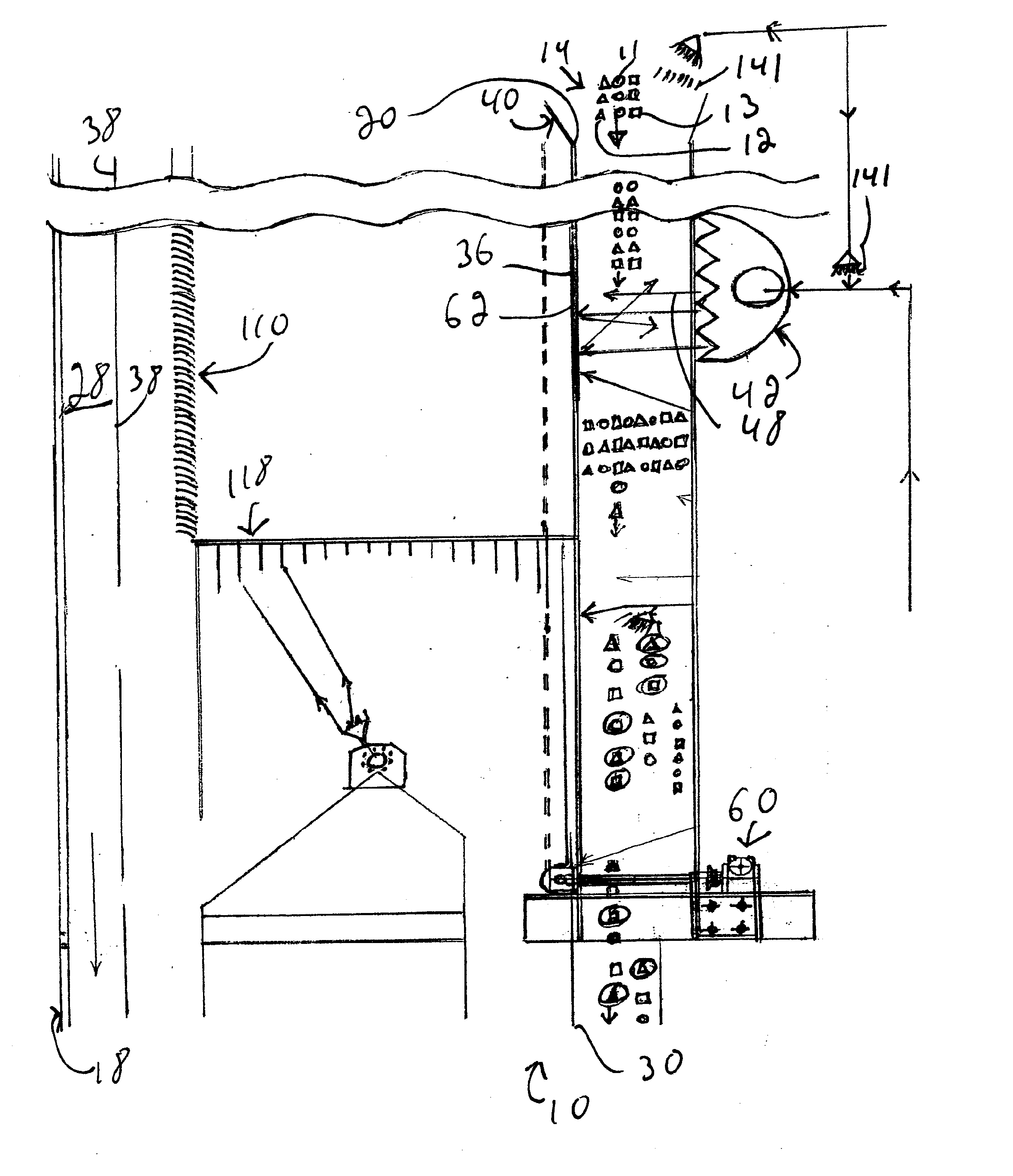 Apparatus, propulsive element and method for processing non-consolidated materials