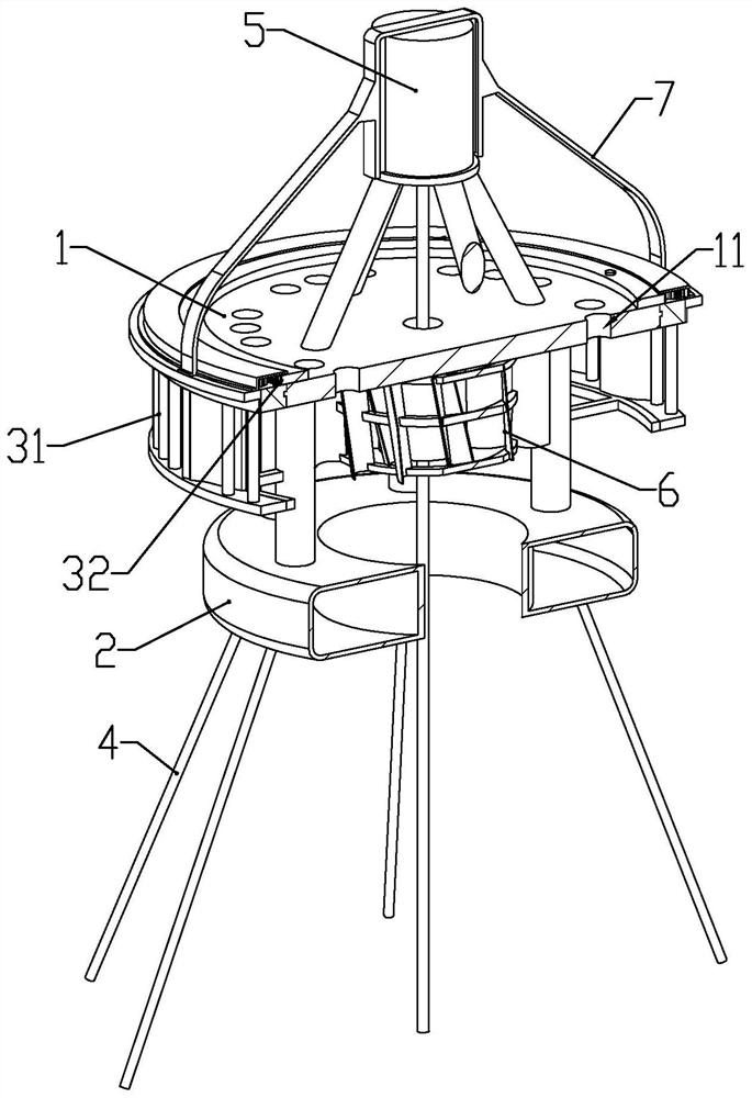 Water surface semi-submersible 5G communication base station