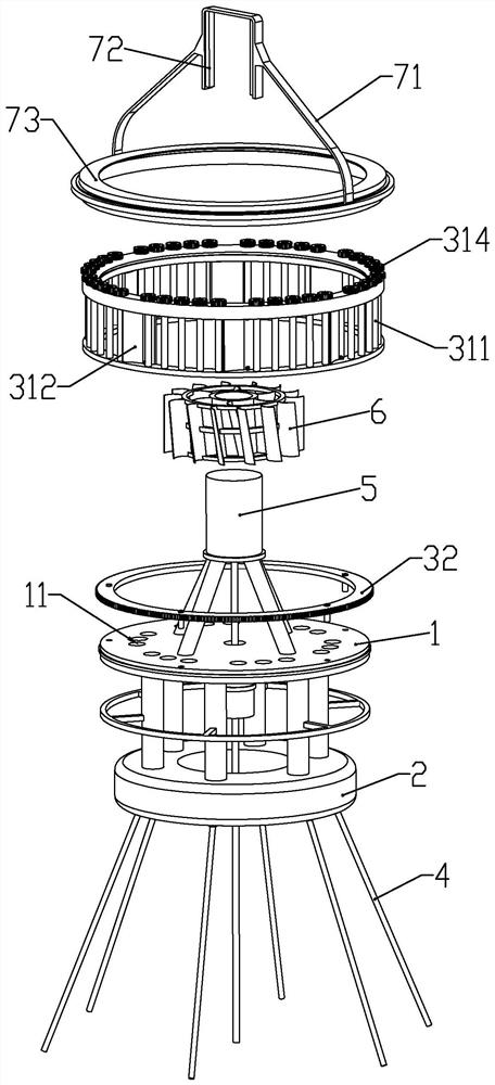 Water surface semi-submersible 5G communication base station