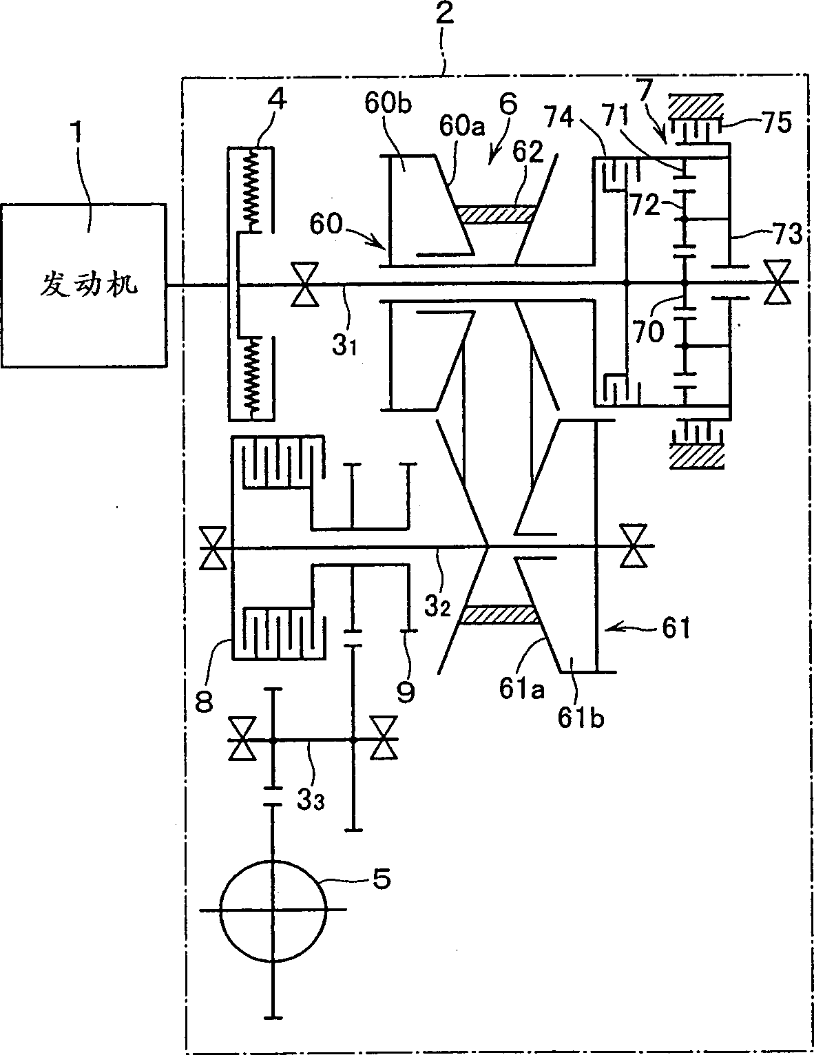 Control device for automatic continuous speed transforming transmission