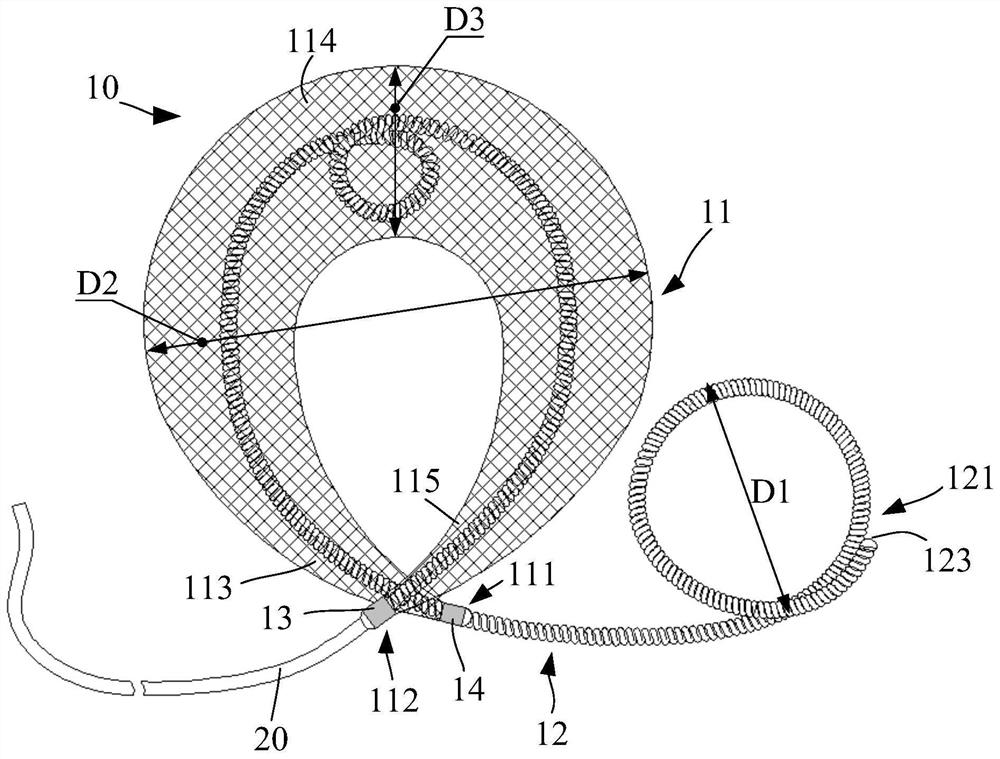 Hemangioma plugging device, hemangioma plugging treatment device and hemangioma plugging system