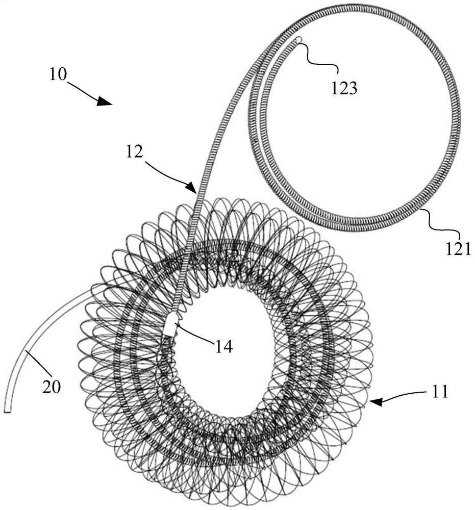 Hemangioma plugging device, hemangioma plugging treatment device and hemangioma plugging system