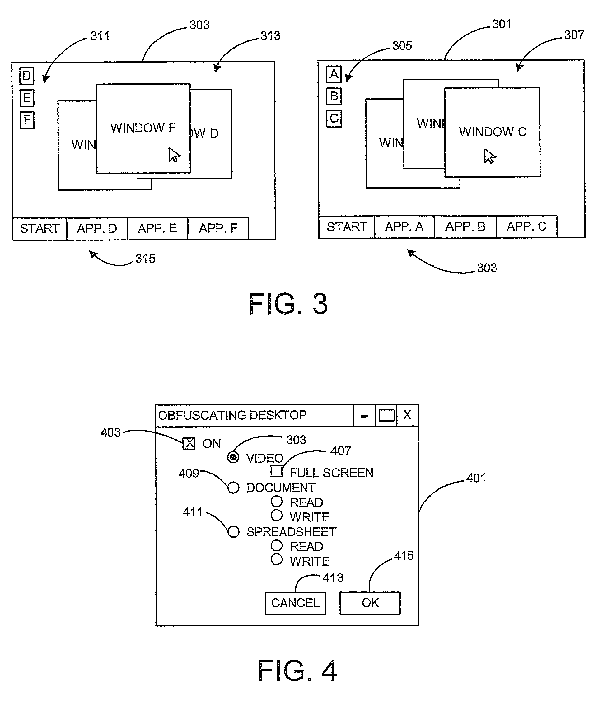 Preventing viewing by bystanders of information on a display screen