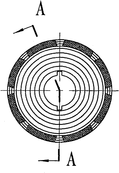 Motor with slotless amorphous iron alloy radial magnetic circuit and process method thereof