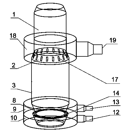 Vertical-type spiral particle waste heat recycling device and method for sintering waste heat power generation system