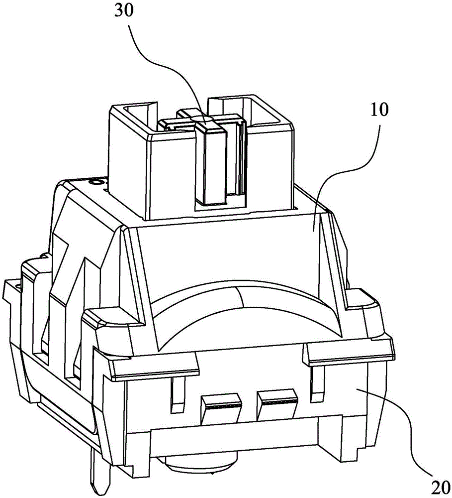 Sound production structure of keyboard switch