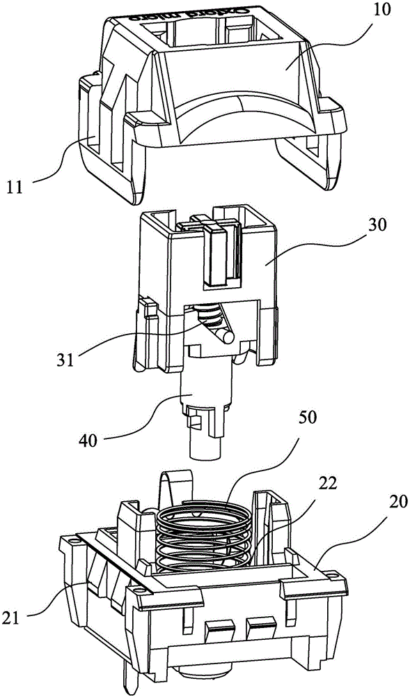 Sound production structure of keyboard switch