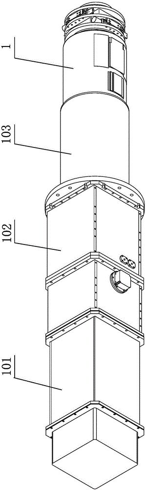 Large-aperture crystal frequency-doubling conversion device realizing frequency conversion and light beam focusing