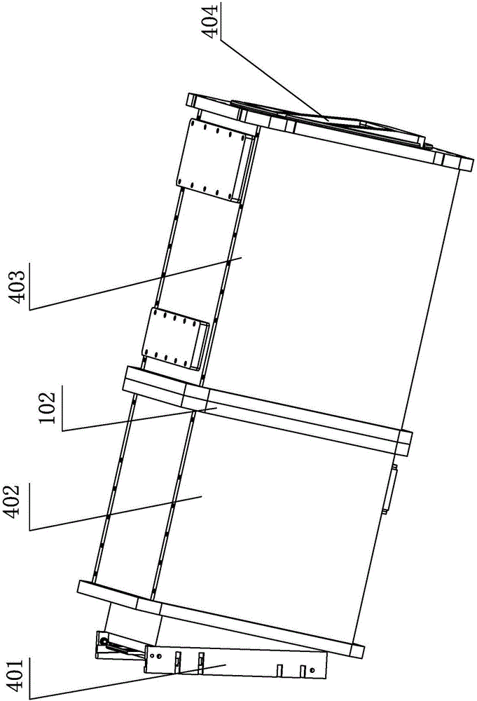 Large-aperture crystal frequency-doubling conversion device realizing frequency conversion and light beam focusing