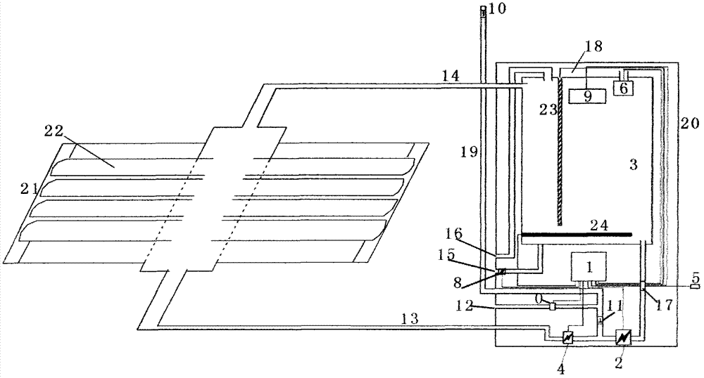 Vacuum-tube split type solar water heater