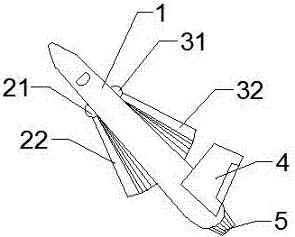 Aircraft with folding fan-shaped wings