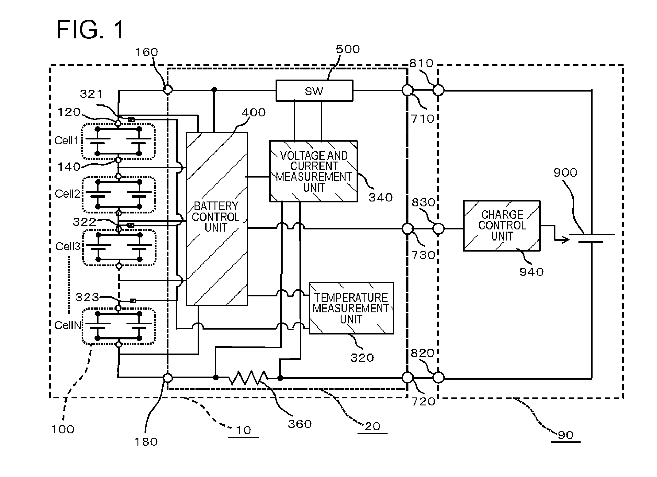 Battery control system and battery pack