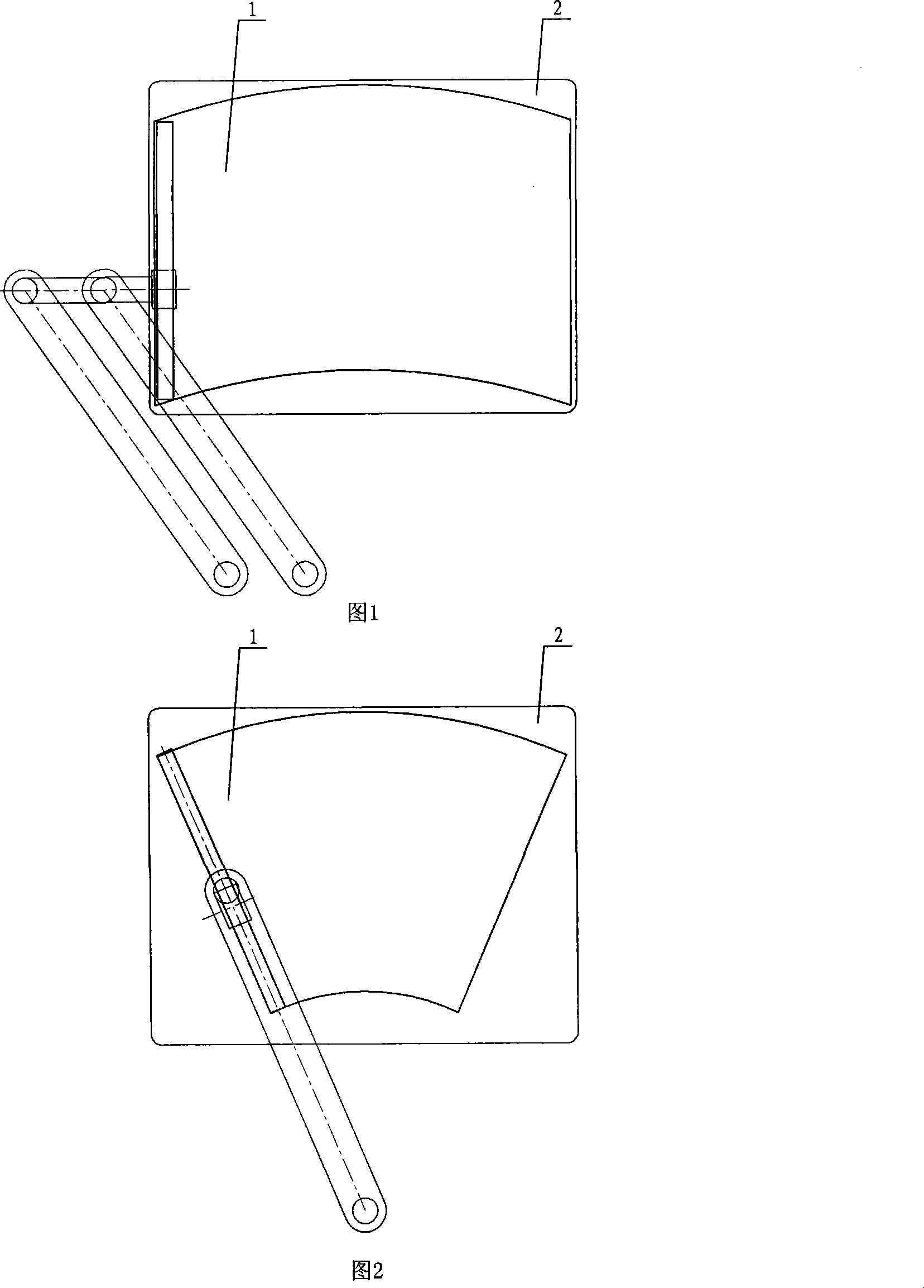Single-arm windshield wiper with circular ring shaped section