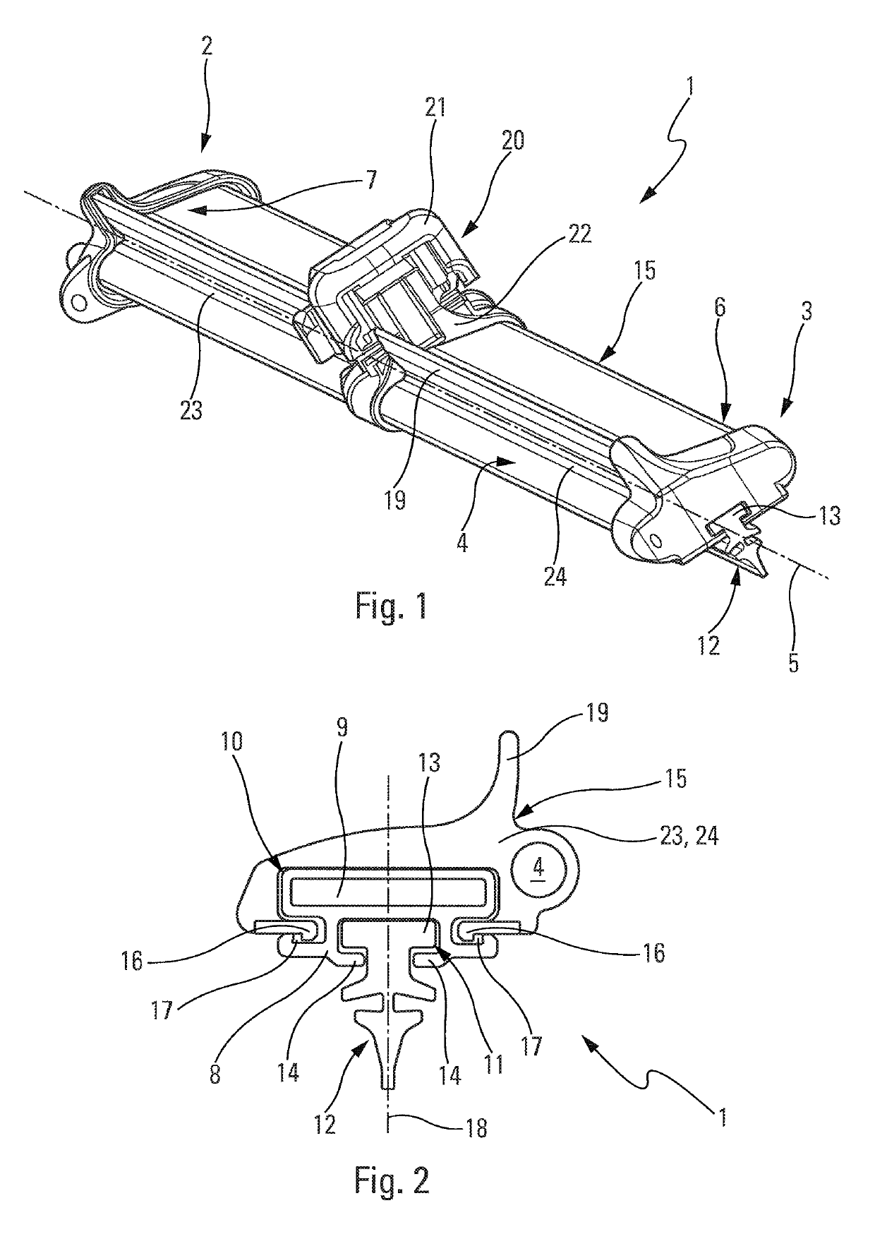 Wiper blade including a device and a means for spraying a washing liquid