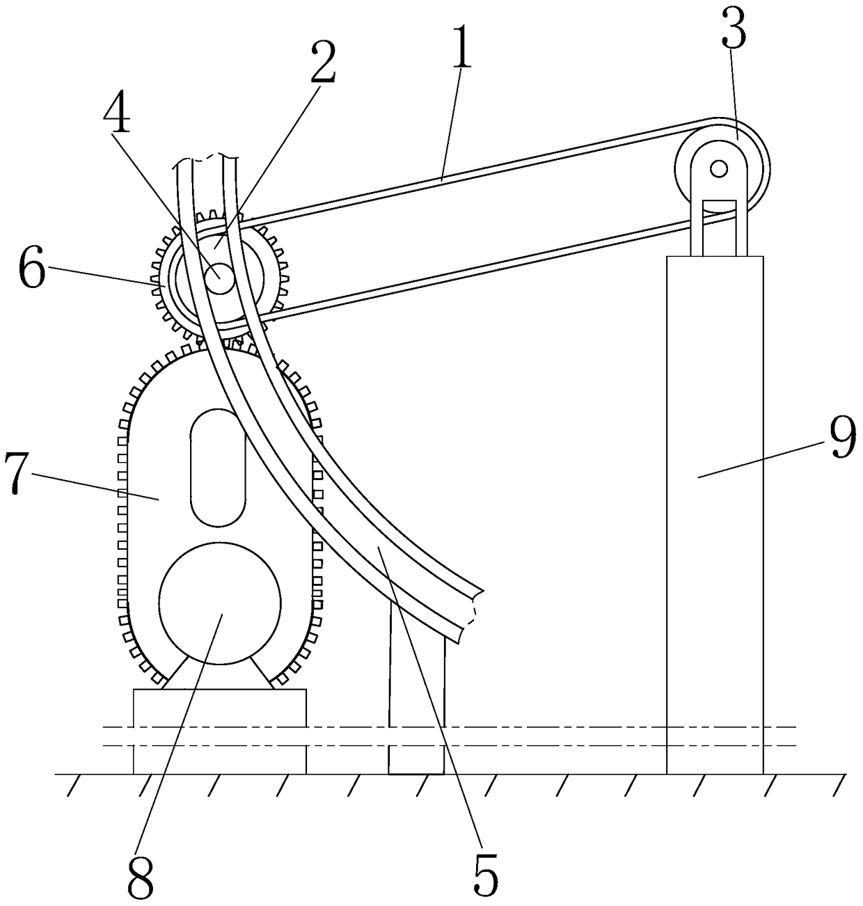 A reversing conveyor belt for electrical components