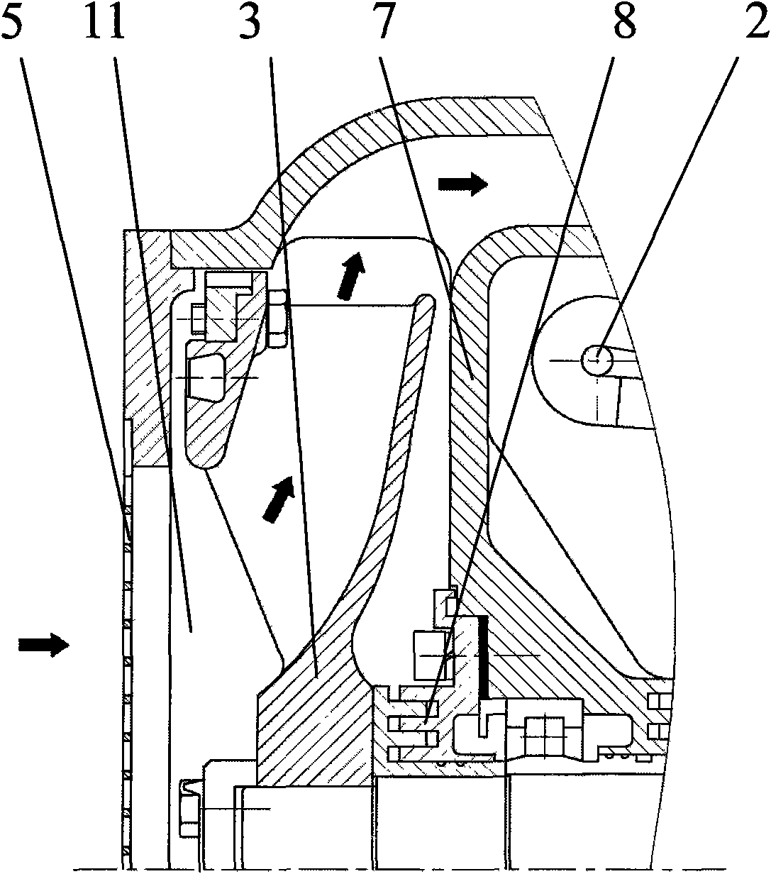 Bearing cooling method and structure