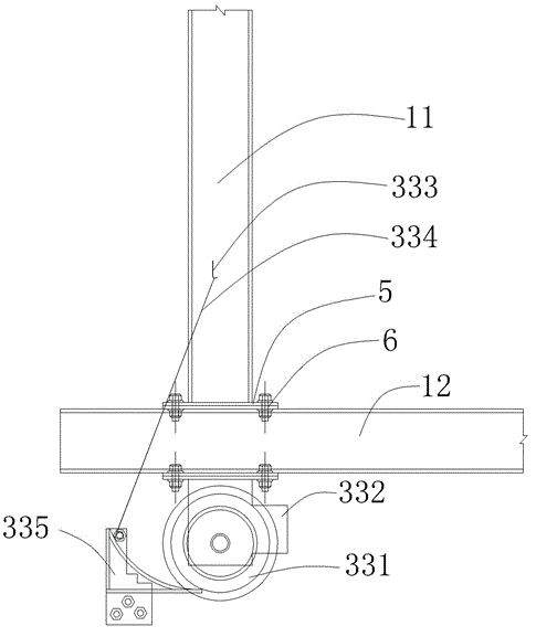 Rail type adjustable and comprehensive trolley for tunnel section