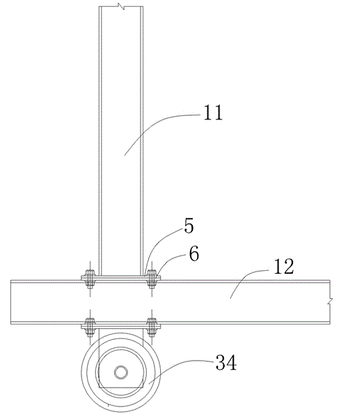 Rail type adjustable and comprehensive trolley for tunnel section