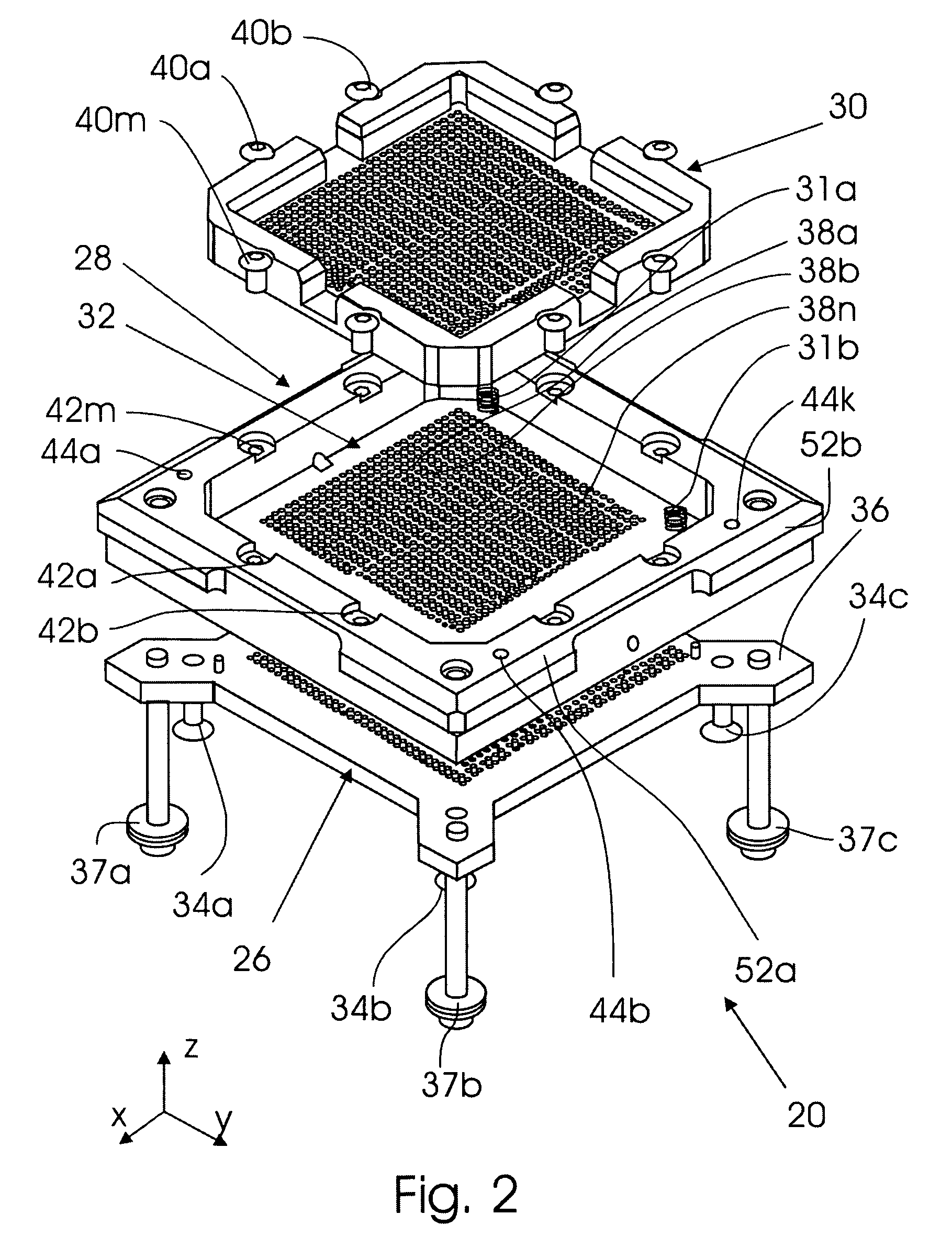 Test socket-lid assembly