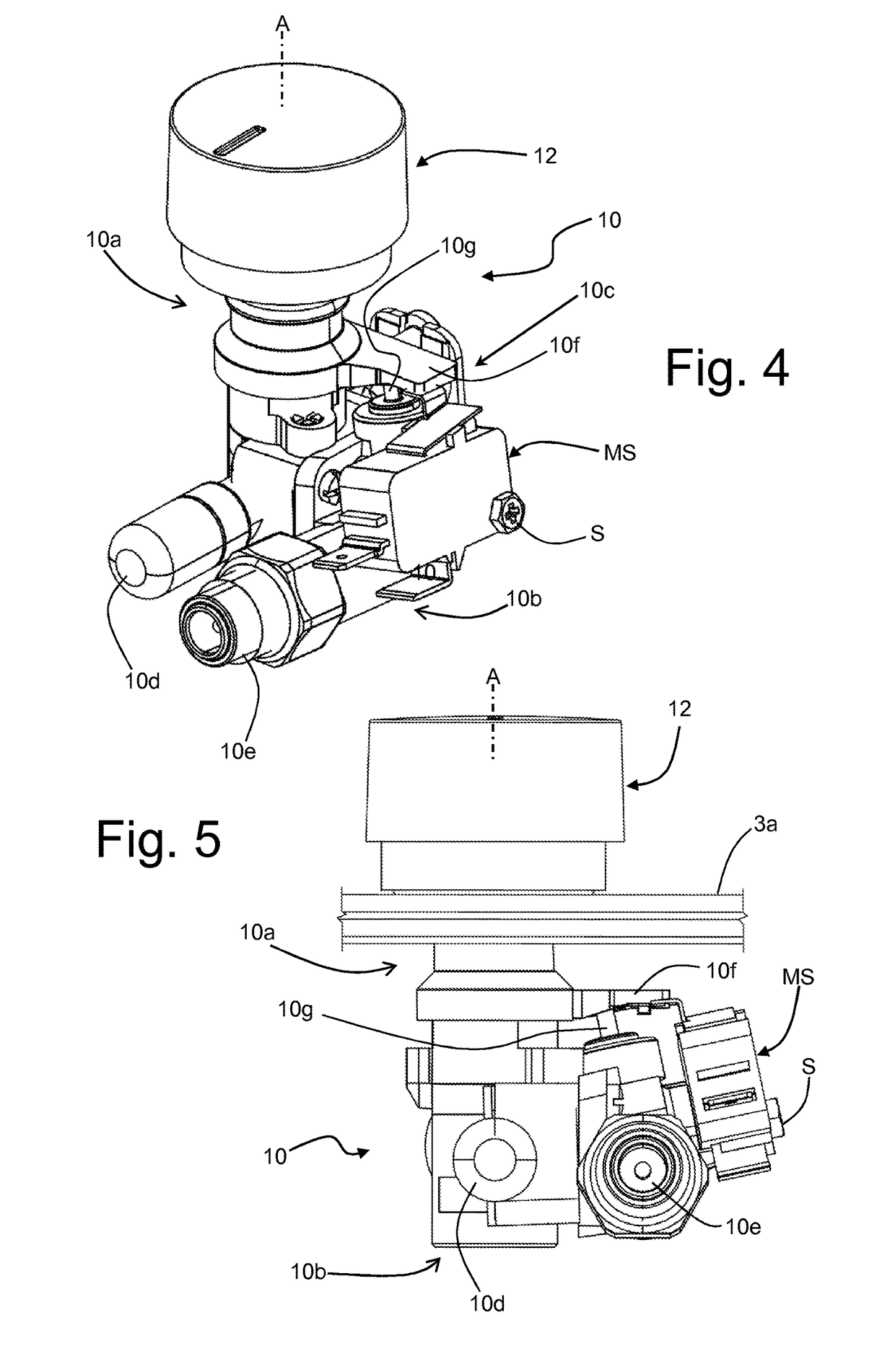 Control device for gas taps