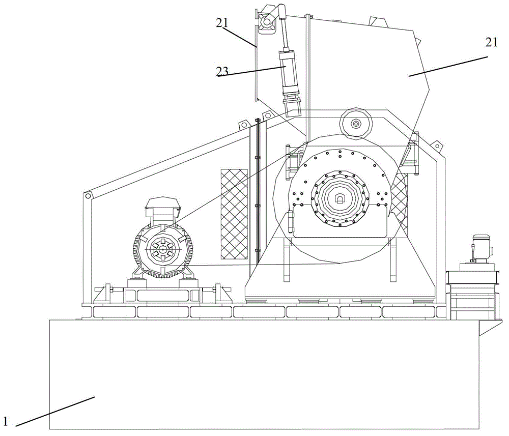 Rubber block chopping machine