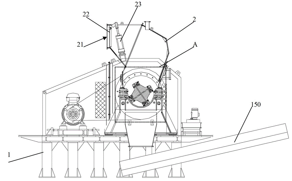 Rubber block chopping machine