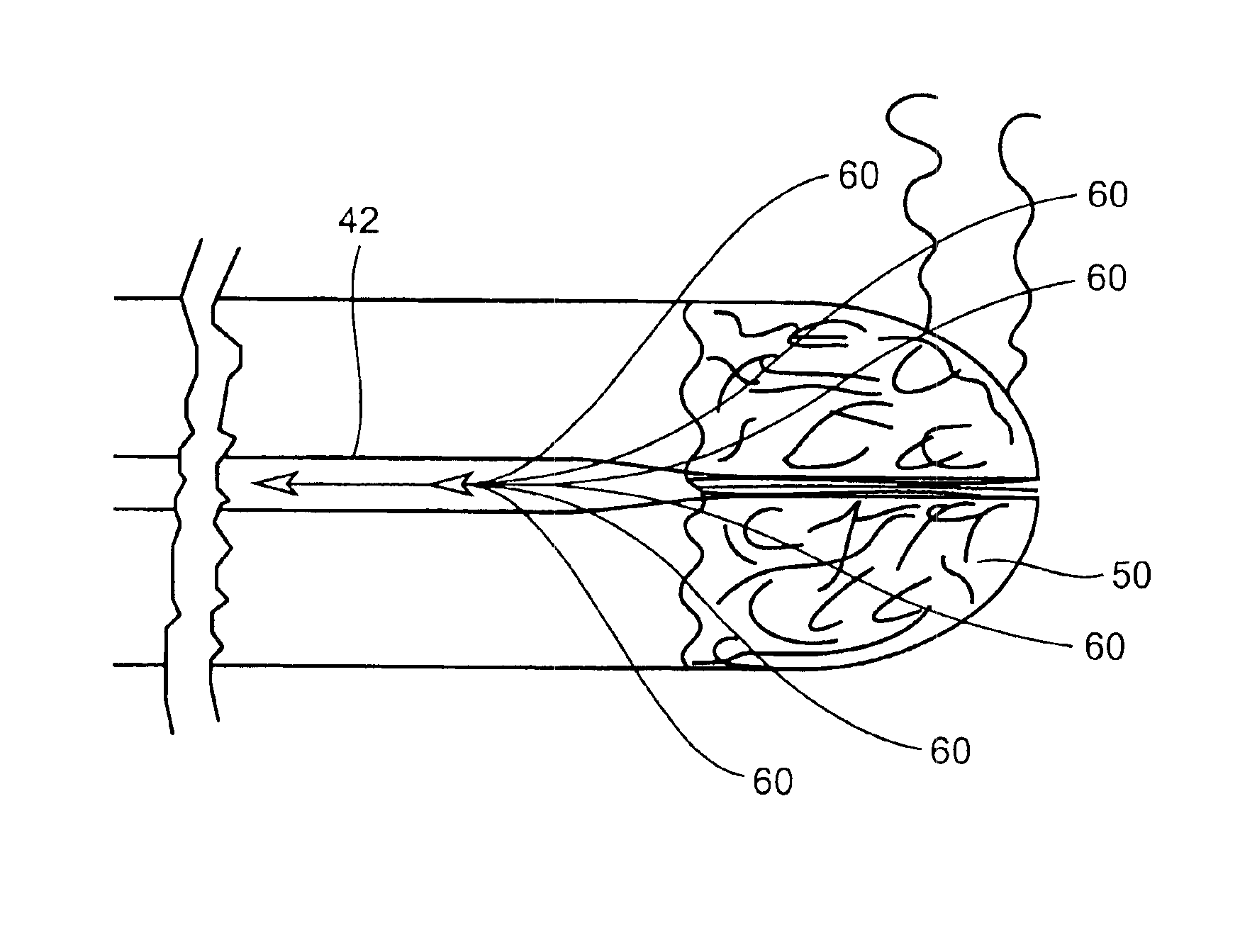 Cigarette having porous heat transfer tube