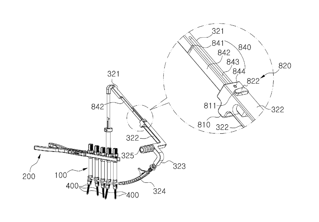 Rod inserter for fixing of pedicle screw, screw holder with joint for minimal invasive surgery, screw reducer for minimal invasive surgery and apparatus for minimal invasive surgery using these devices