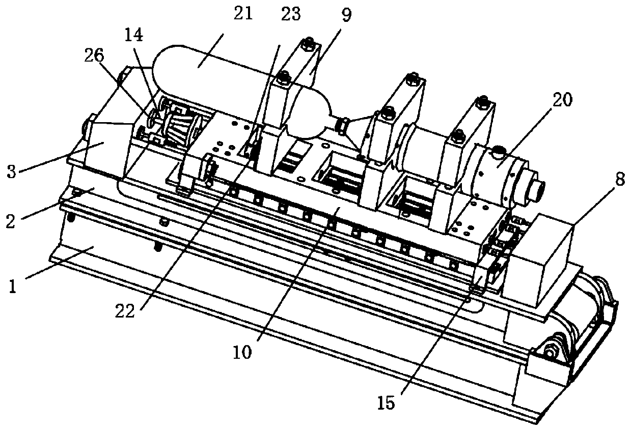 Inclination adjustable rocket engine ground test bench