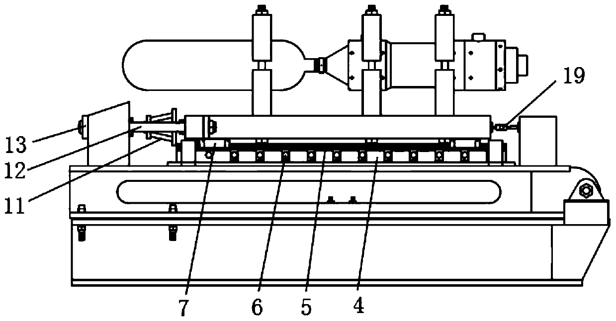 Inclination adjustable rocket engine ground test bench