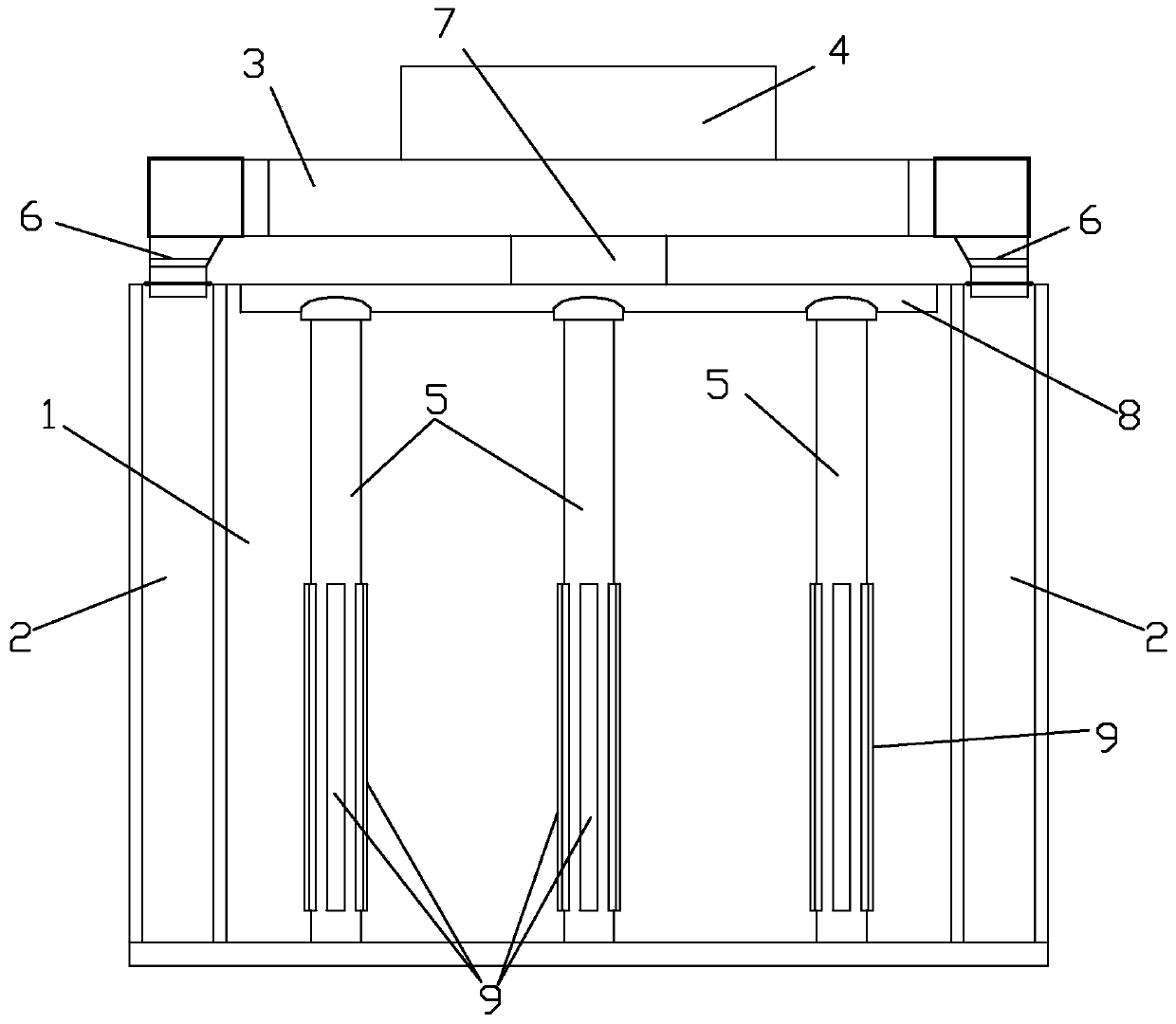 Inside-to-outside air supply system assembled in industrial culture chamber