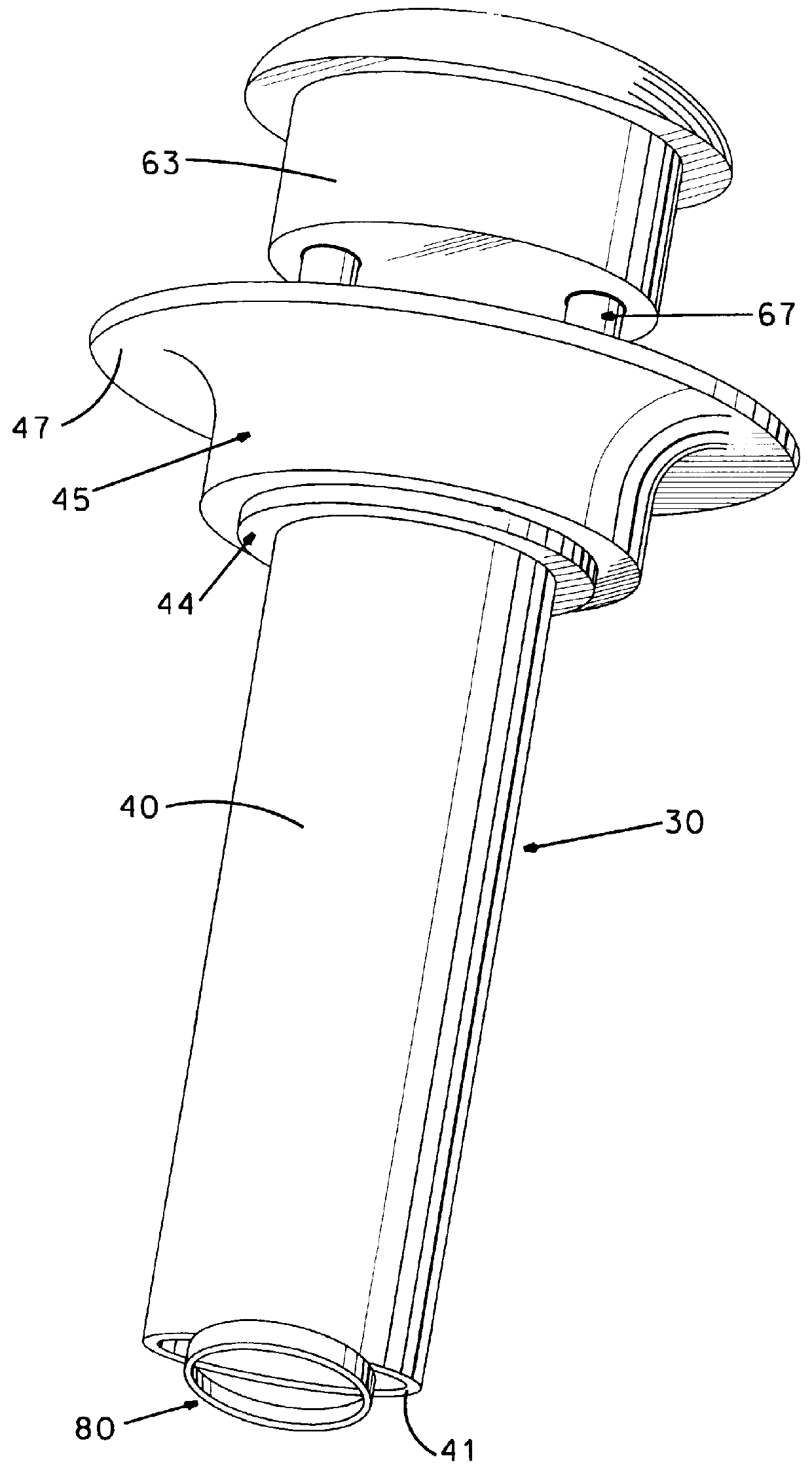 Stabilized trocar, and method of using same