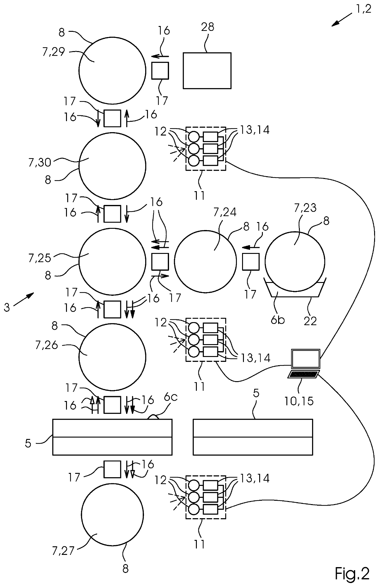 Method for cleaning a printing fluid off a surface of at least one rotatable component of a printing machine