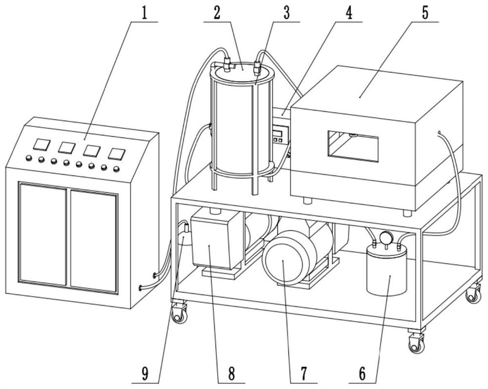 A continuous fiber reinforced thermoplastic resin vacuum bag compression molding device and method