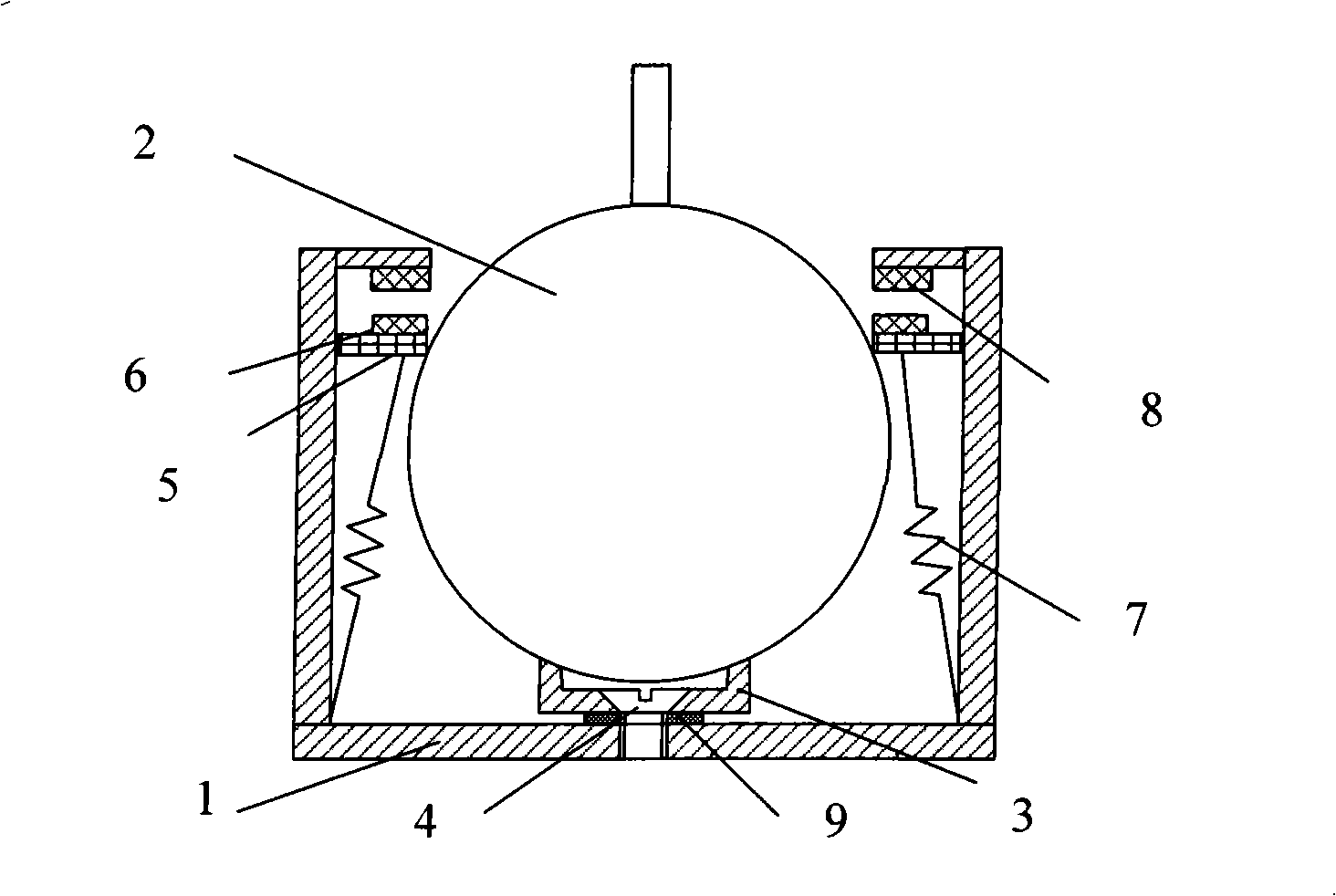 Electromagnetic voltage adjusting multi freedom degree spherical ultrasonic electromotor