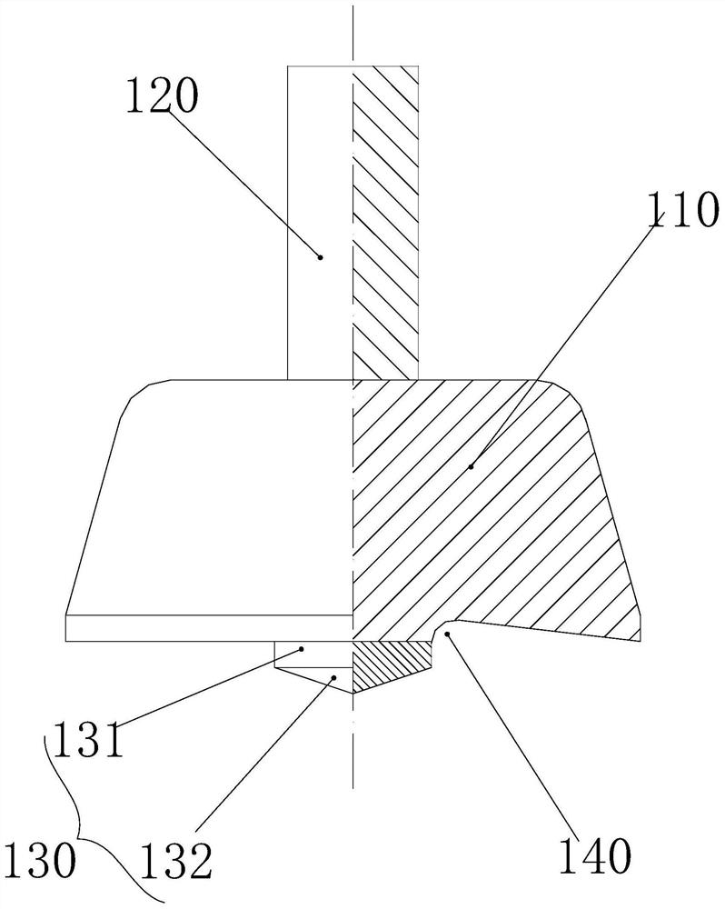 Riveting profiling pier head and mounting method