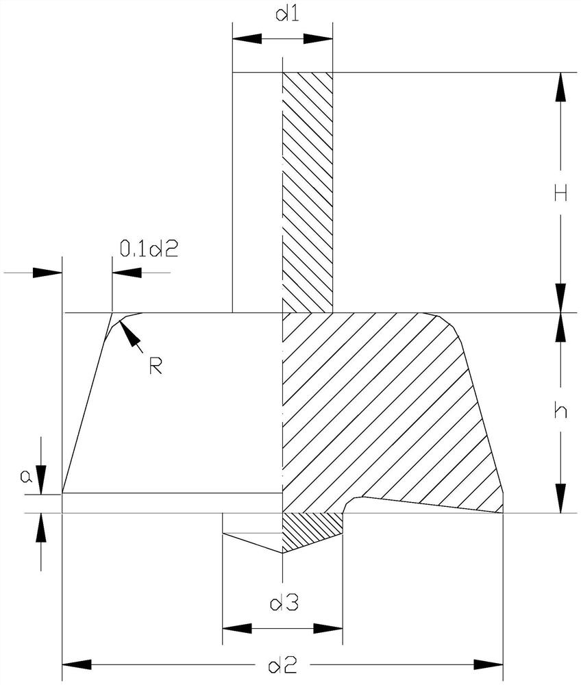 Riveting profiling pier head and mounting method