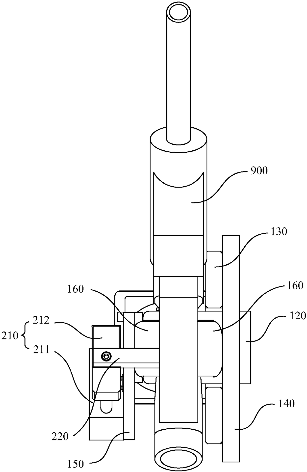 Oil gun grabbing device