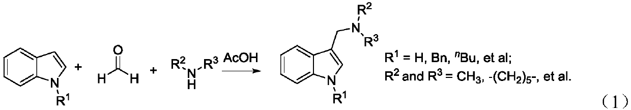 Gramine derivative and preparation method and application thereof